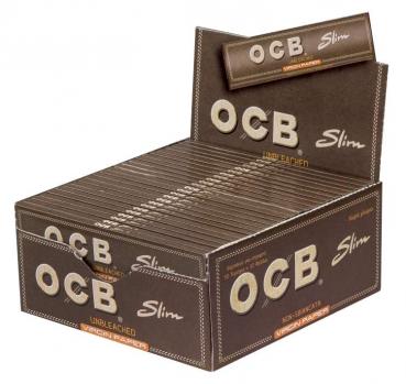 OCB Slim Unbleached Virgin Ultra Fein Paper aus Cellulose 4,4x10,9cm a32 Blatt 5